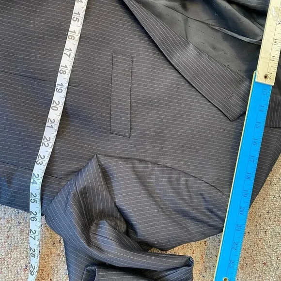 Angelo Rossi Hand Tailored Performance Stretch Charcoal Blazer Men’s Size 50 R - Picture 2 of 8